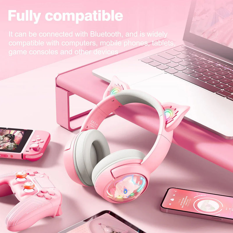 ONIKUMA B5 RGB Cat Ear Bluetooth Wireless Gaming
