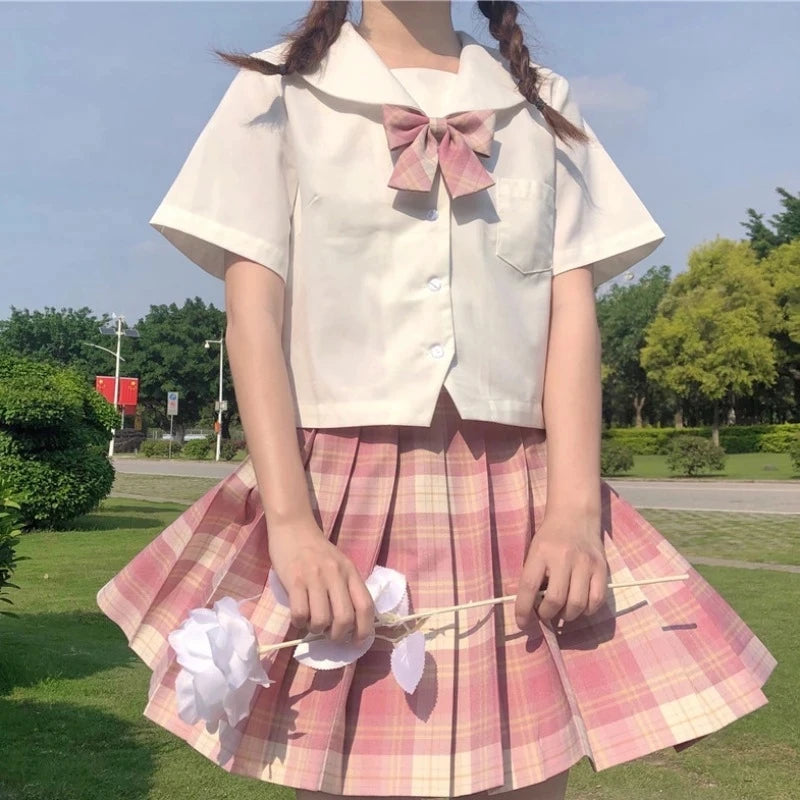 ZOKI Plaid Women Pleated Skirt Bow Knot Summer High Waist Preppy Girls Dance Mini Skirt Cute A Line Harajuku Sexy Japan Faldas